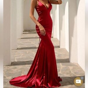 Elegant Red Evening Gown